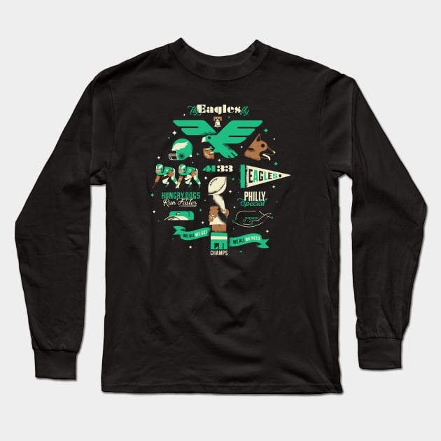 Philadelphia Eagles SBLII Champs Long Sleeve T-Shirt by arterikas